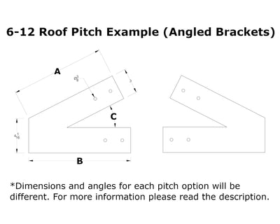 Web Truss Industrial Brackets, For 4" Beams - Madison Iron and Wood - Brackets & Reinforcement Braces - metal outdoor decor - Steel deocrations - american made products - veteran owned business products - fencing decorations - fencing supplies - custom wall decorations - personalized wall signs - steel - decorative post caps - steel post caps - metal post caps - brackets - structural brackets - home improvement - easter - easter decorations - easter gift - easter yard decor