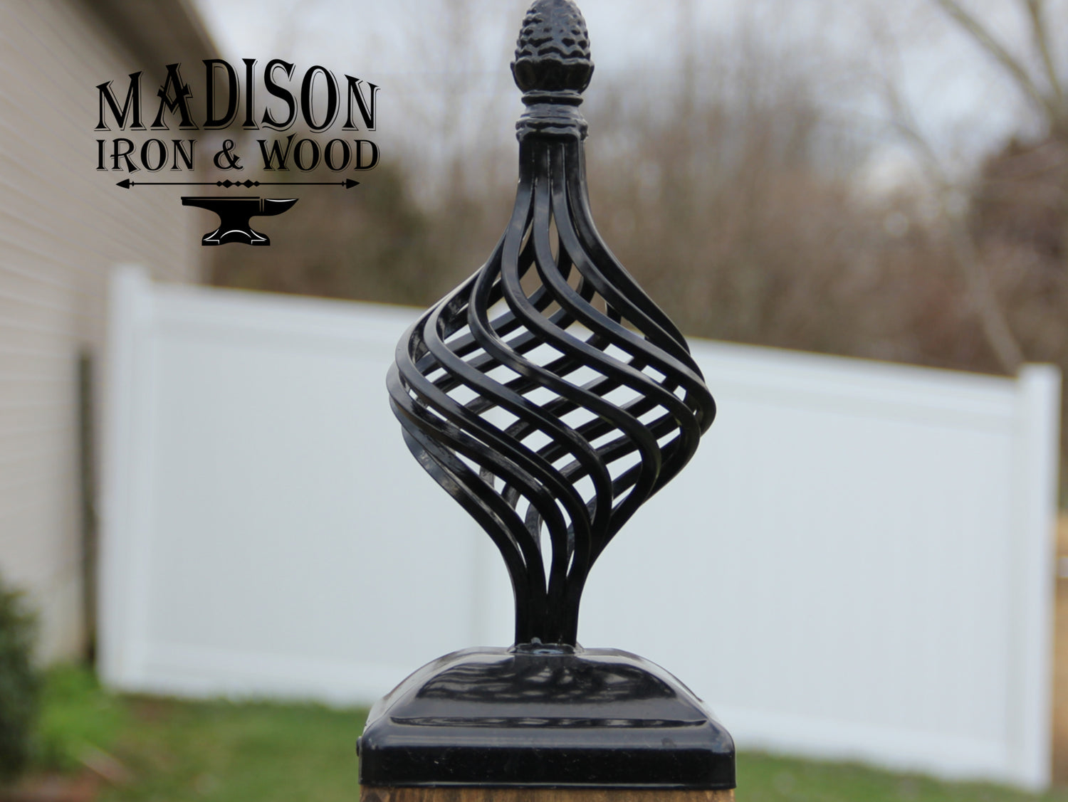 Madison Iron and wood – Metal Décor – Home Improvement – Home décor – Post Caps – Outdoor Décor