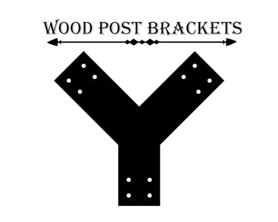 Y Bracket for 6" Post 45 Degree Legs - Madison Iron and Wood - Brackets - metal outdoor decor - Steel deocrations - american made products - veteran owned business products - fencing decorations - fencing supplies - custom wall decorations - personalized wall signs - steel - decorative post caps - steel post caps - metal post caps - brackets - structural brackets - home improvement - easter - easter decorations - easter gift - easter yard decor