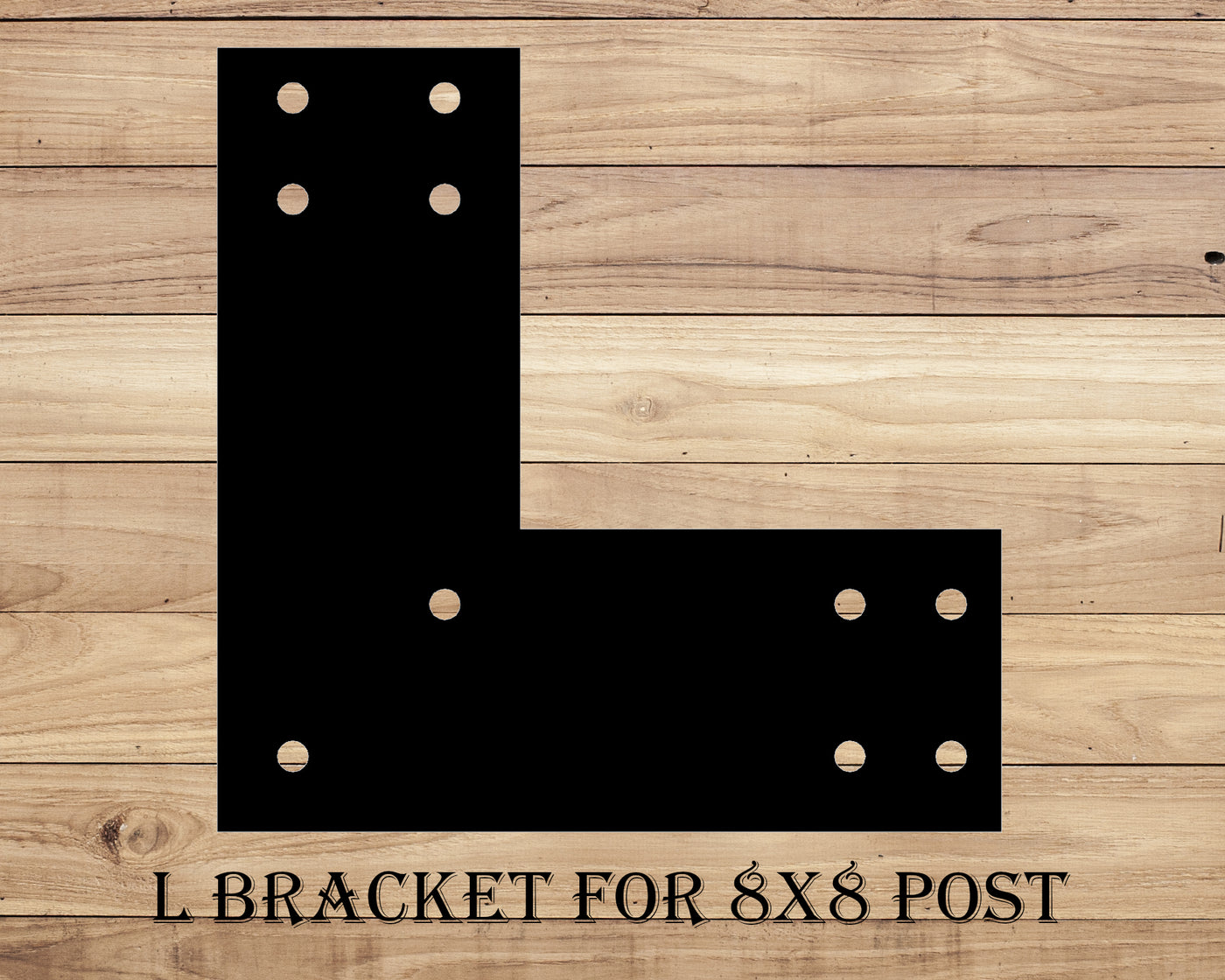 Brackets for 8x8 Dimensional Lumber - Madison Iron and Wood - Brackets - metal outdoor decor - Steel deocrations - american made products - veteran owned business products - fencing decorations - fencing supplies - custom wall decorations - personalized wall signs - steel - decorative post caps - steel post caps - metal post caps - brackets - structural brackets - home improvement - easter - easter decorations - easter gift - easter yard decor