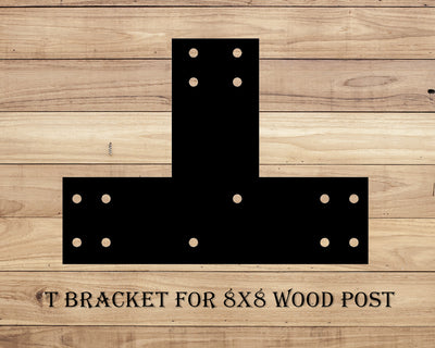 Brackets for 8x8 Dimensional Lumber - Madison Iron and Wood - Brackets - metal outdoor decor - Steel deocrations - american made products - veteran owned business products - fencing decorations - fencing supplies - custom wall decorations - personalized wall signs - steel - decorative post caps - steel post caps - metal post caps - brackets - structural brackets - home improvement - easter - easter decorations - easter gift - easter yard decor