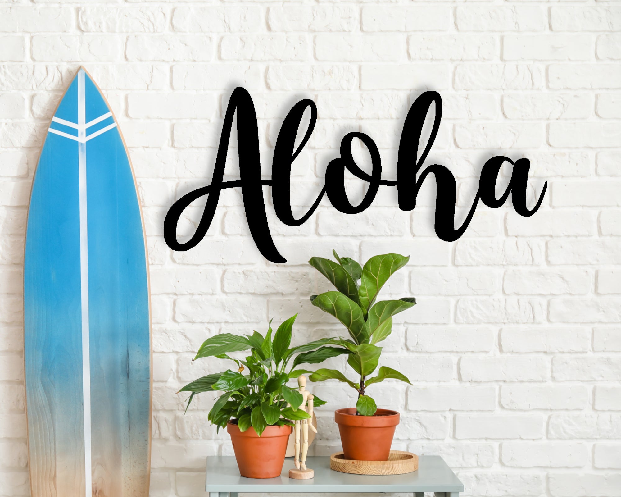 Aloha! Metal Word Sign, Decorative Metal Wall Hanging – Madison