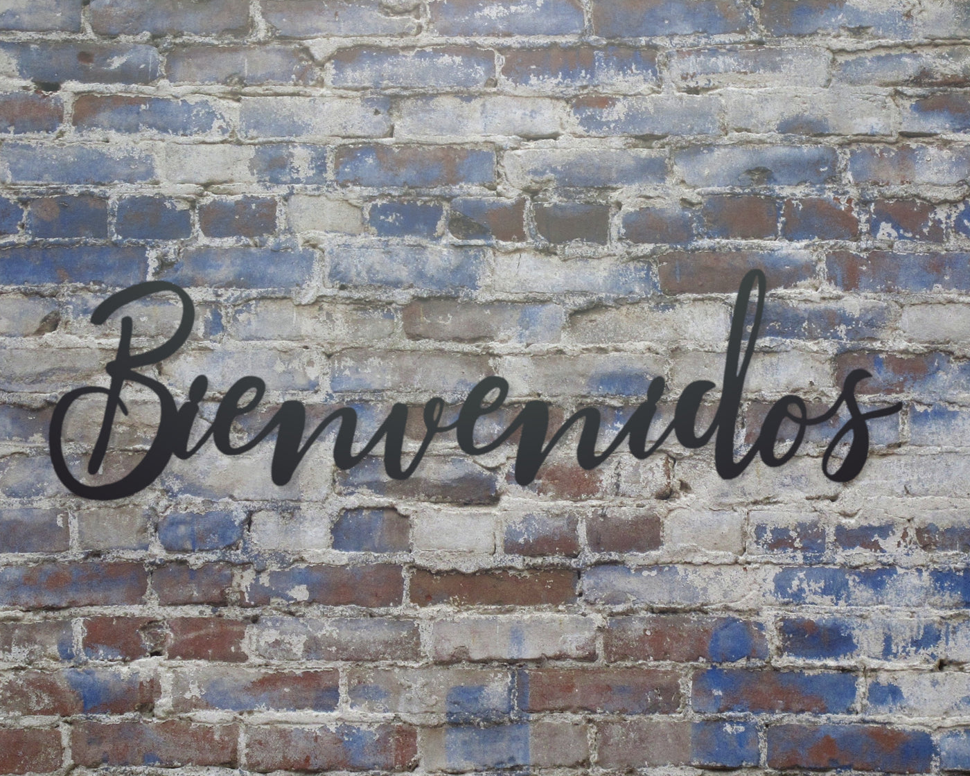 Bienvenidos Metal Word Sign - Madison Iron and Wood - Wall Art - metal outdoor decor - Steel deocrations - american made products - veteran owned business products - fencing decorations - fencing supplies - custom wall decorations - personalized wall signs - steel - decorative post caps - steel post caps - metal post caps - brackets - structural brackets - home improvement - easter - easter decorations - easter gift - easter yard decor