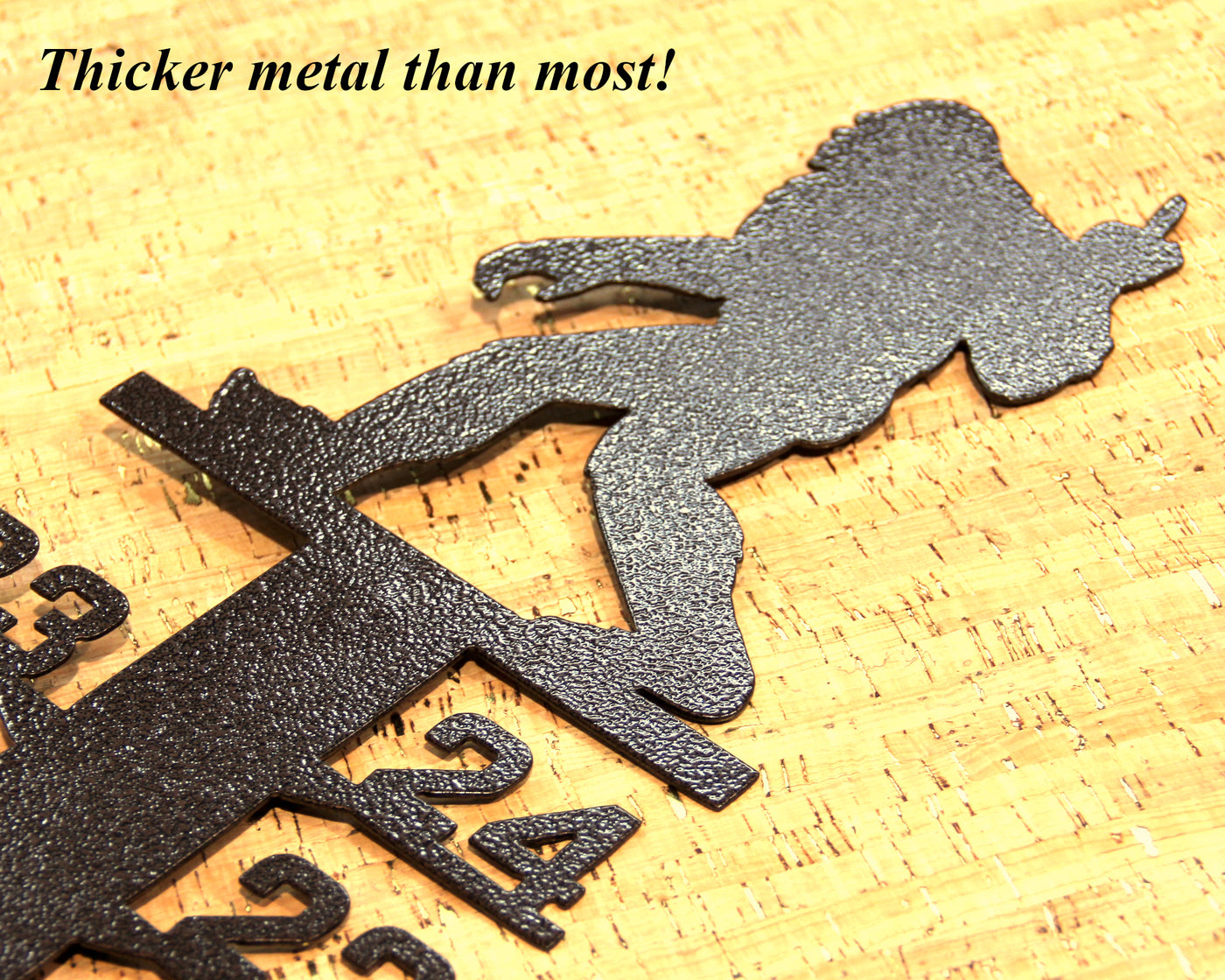 Bigfoot Middle Finger Snow Gauge - Madison Iron and Wood - Snow Gauge - metal outdoor decor - Steel deocrations - american made products - veteran owned business products - fencing decorations - fencing supplies - custom wall decorations - personalized wall signs - steel - decorative post caps - steel post caps - metal post caps - brackets - structural brackets - home improvement - easter - easter decorations - easter gift - easter yard decor