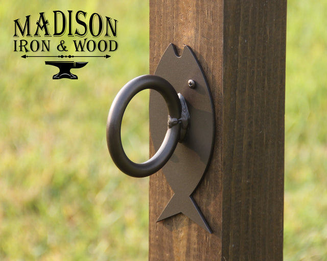 Fish Nautical Rope Fence Bracket, Light Strand Holder Madison Iron