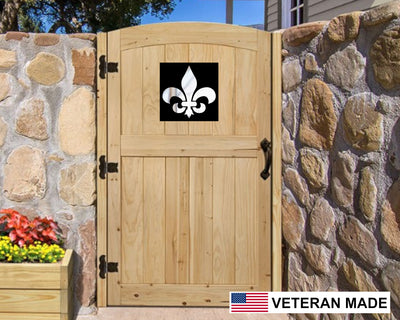 Fleur De Lis Gate Window Insert - Madison Iron and Wood - Gate Window - metal outdoor decor - Steel deocrations - american made products - veteran owned business products - fencing decorations - fencing supplies - custom wall decorations - personalized wall signs - steel - decorative post caps - steel post caps - metal post caps - brackets - structural brackets - home improvement - easter - easter decorations - easter gift - easter yard decor