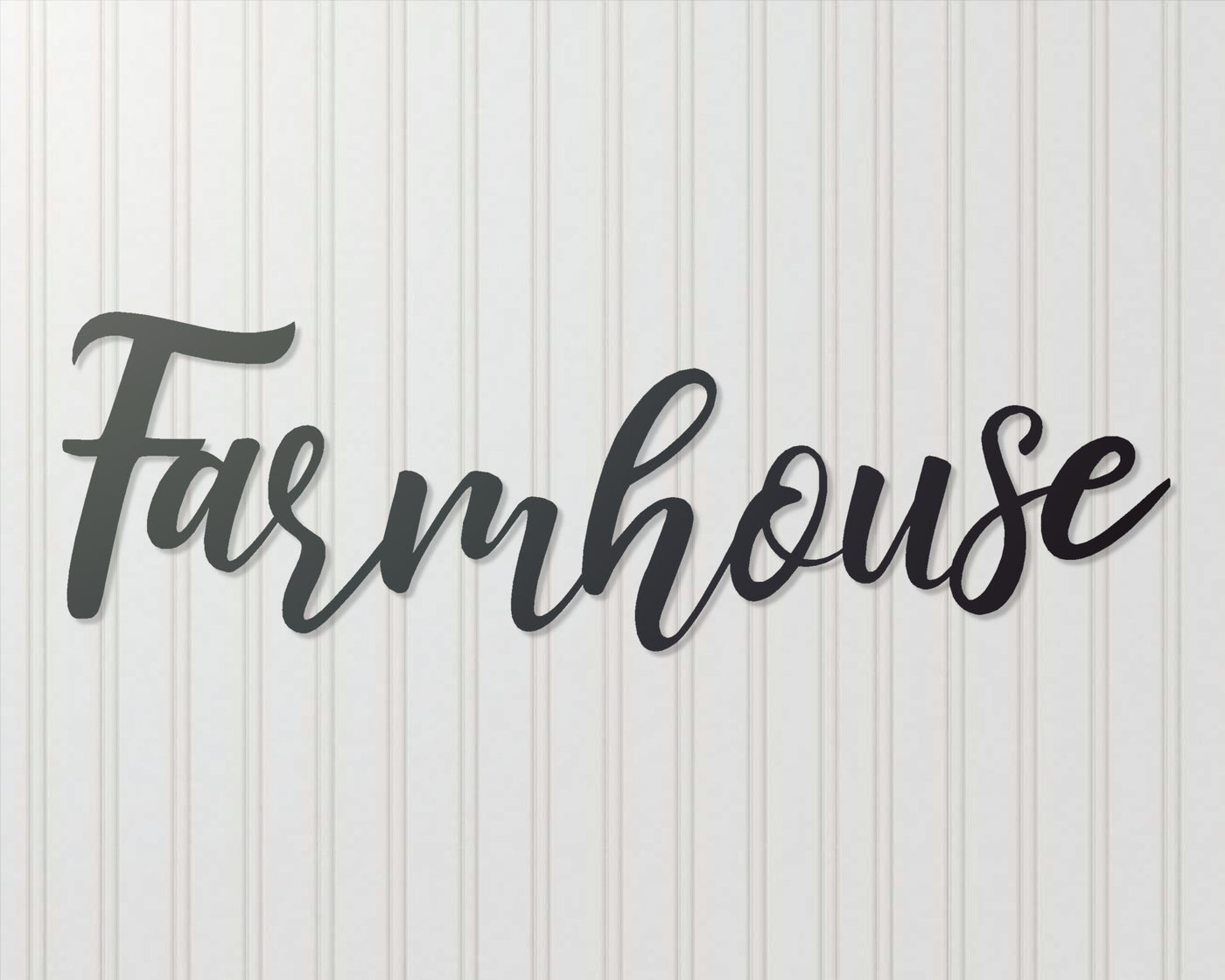 Farmhouse Metal Word Sign - Madison Iron and Wood - Wall Art - metal outdoor decor - Steel deocrations - american made products - veteran owned business products - fencing decorations - fencing supplies - custom wall decorations - personalized wall signs - steel - decorative post caps - steel post caps - metal post caps - brackets - structural brackets - home improvement - easter - easter decorations - easter gift - easter yard decor