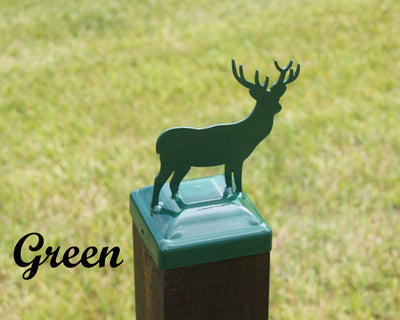 4X4 Deer Post Cap - Madison Iron and Wood - Post Cap - metal outdoor decor - Steel deocrations - american made products - veteran owned business products - fencing decorations - fencing supplies - custom wall decorations - personalized wall signs - steel - decorative post caps - steel post caps - metal post caps - brackets - structural brackets - home improvement - easter - easter decorations - easter gift - easter yard decor