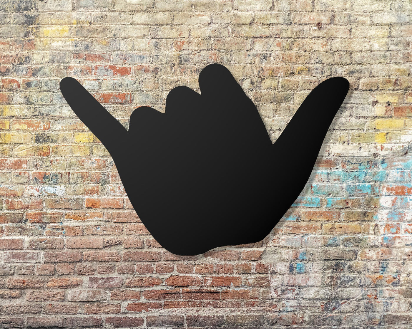 Hang Loose, Shaka Hand Sign - Madison Iron and Wood - Wall Art - metal outdoor decor - Steel deocrations - american made products - veteran owned business products - fencing decorations - fencing supplies - custom wall decorations - personalized wall signs - steel - decorative post caps - steel post caps - metal post caps - brackets - structural brackets - home improvement - easter - easter decorations - easter gift - easter yard decor