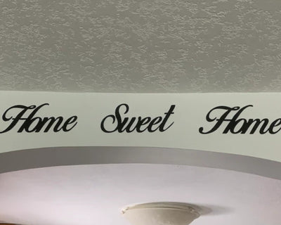 Home Sweet Home Cursive Metal Word Sign - Madison Iron and Wood - Metal Word Art - metal outdoor decor - Steel deocrations - american made products - veteran owned business products - fencing decorations - fencing supplies - custom wall decorations - personalized wall signs - steel - decorative post caps - steel post caps - metal post caps - brackets - structural brackets - home improvement - easter - easter decorations - easter gift - easter yard decor