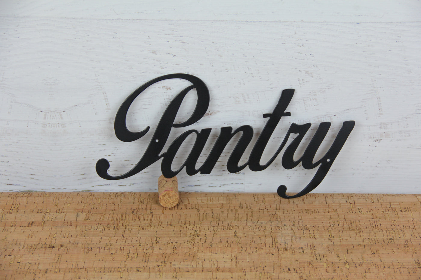 Pantry Metal Word Sign - Madison Iron and Wood - Wall Art - metal outdoor decor - Steel deocrations - american made products - veteran owned business products - fencing decorations - fencing supplies - custom wall decorations - personalized wall signs - steel - decorative post caps - steel post caps - metal post caps - brackets - structural brackets - home improvement - easter - easter decorations - easter gift - easter yard decor