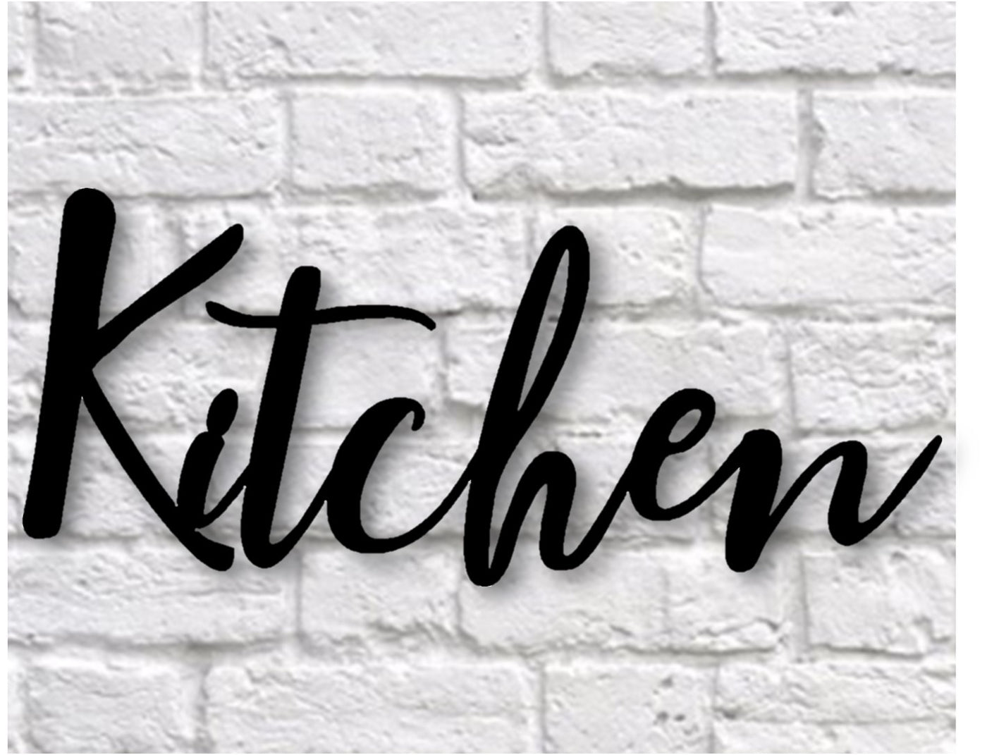 Kitchen Metal Word Sign - Madison Iron and Wood - Metal Art - metal outdoor decor - Steel deocrations - american made products - veteran owned business products - fencing decorations - fencing supplies - custom wall decorations - personalized wall signs - steel - decorative post caps - steel post caps - metal post caps - brackets - structural brackets - home improvement - easter - easter decorations - easter gift - easter yard decor