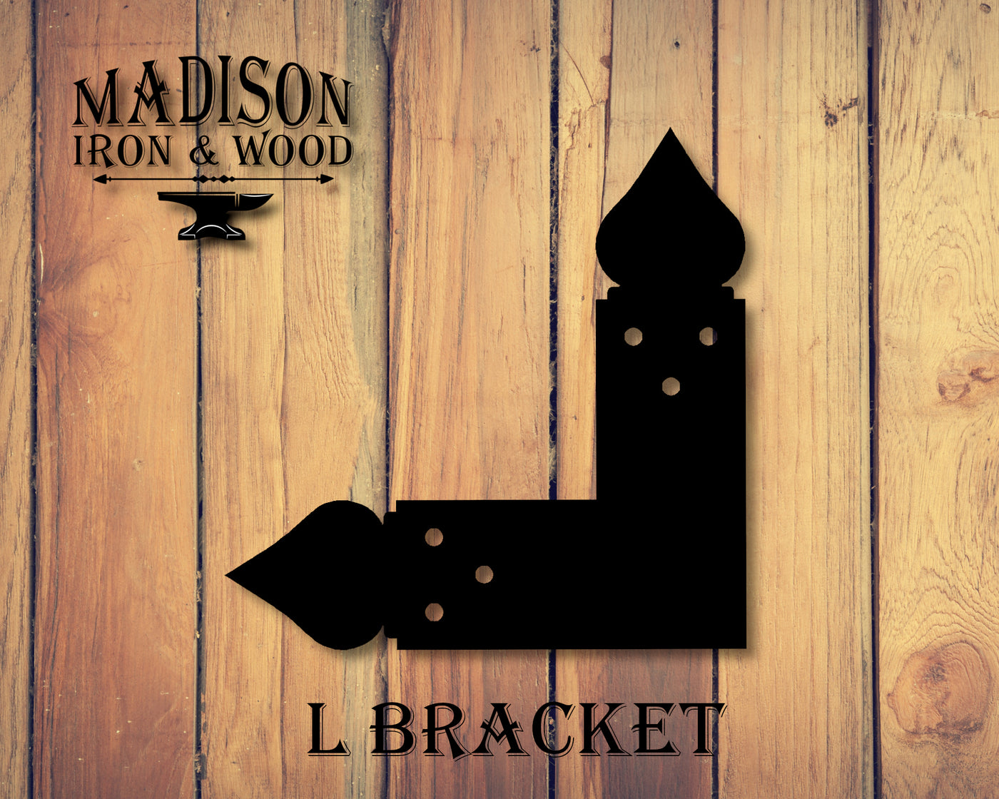 Spade Brackets For 4x4 Dimensional Lumber - Madison Iron and Wood - Brackets - metal outdoor decor - Steel deocrations - american made products - veteran owned business products - fencing decorations - fencing supplies - custom wall decorations - personalized wall signs - steel - decorative post caps - steel post caps - metal post caps - brackets - structural brackets - home improvement - easter - easter decorations - easter gift - easter yard decor