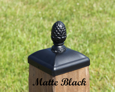6x6 Large Pineapple Post Cap - Madison Iron and Wood - Post Cap - metal outdoor decor - Steel deocrations - american made products - veteran owned business products - fencing decorations - fencing supplies - custom wall decorations - personalized wall signs - steel - decorative post caps - steel post caps - metal post caps - brackets - structural brackets - home improvement - easter - easter decorations - easter gift - easter yard decor