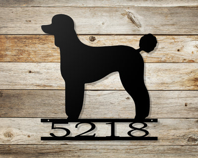 Personalized Poodle Metal Sign - Madison Iron and Wood - Personalized sign - metal outdoor decor - Steel deocrations - american made products - veteran owned business products - fencing decorations - fencing supplies - custom wall decorations - personalized wall signs - steel - decorative post caps - steel post caps - metal post caps - brackets - structural brackets - home improvement - easter - easter decorations - easter gift - easter yard decor