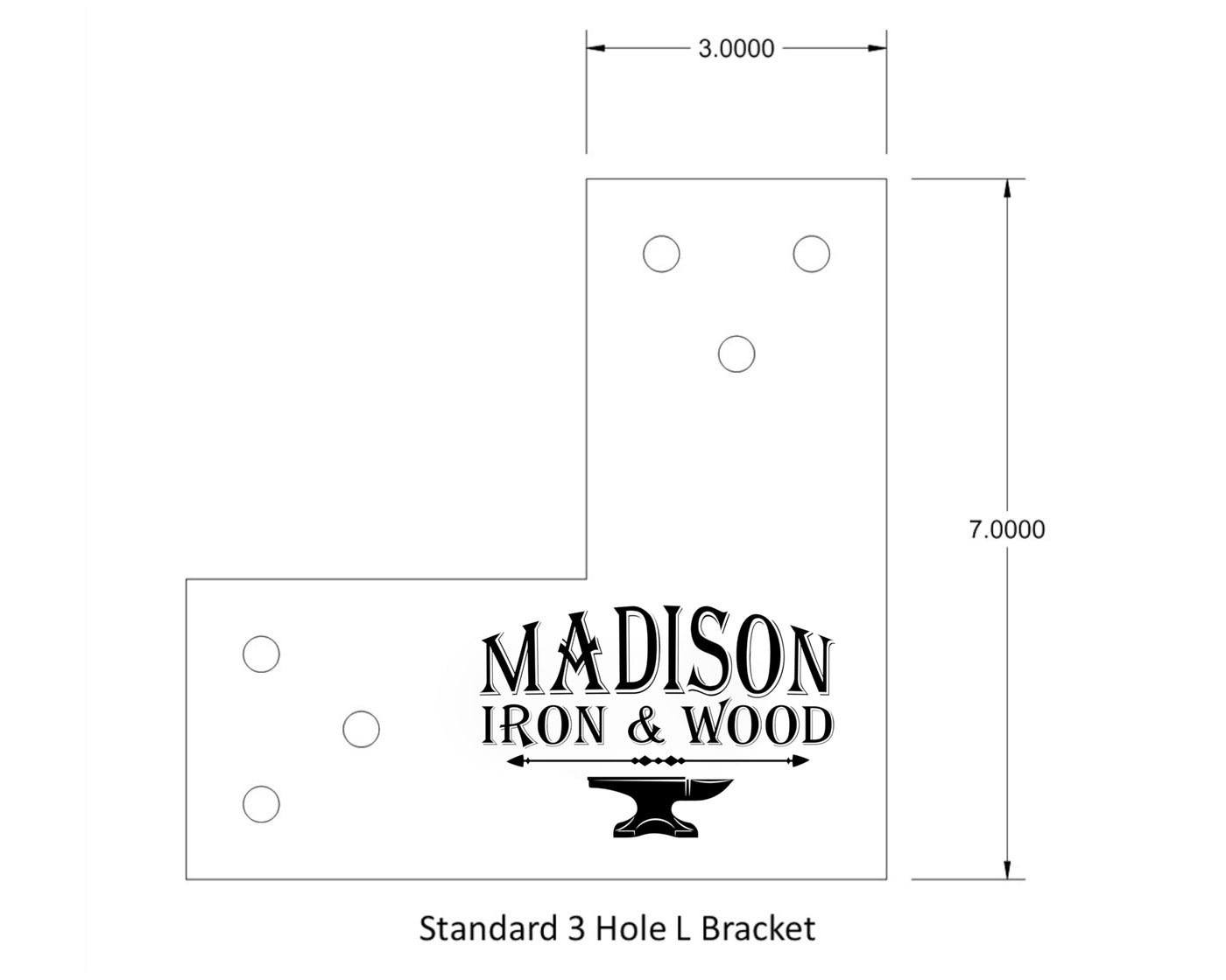 Standard Brackets for 4x4" Dimensional Wood Post - Madison Iron and Wood - Brackets - metal outdoor decor - Steel deocrations - american made products - veteran owned business products - fencing decorations - fencing supplies - custom wall decorations - personalized wall signs - steel - decorative post caps - steel post caps - metal post caps - brackets - structural brackets - home improvement - easter - easter decorations - easter gift - easter yard decor