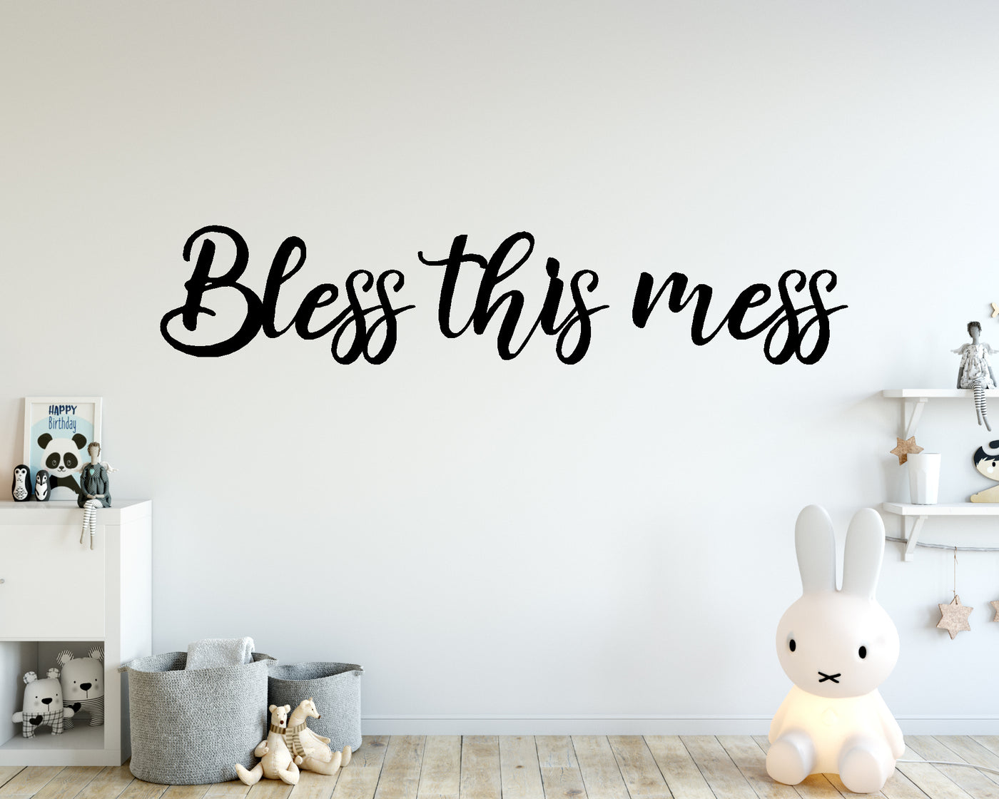 Bless This Mess Metal Word Sign - Madison Iron and Wood - Metal Word Art - metal outdoor decor - Steel deocrations - american made products - veteran owned business products - fencing decorations - fencing supplies - custom wall decorations - personalized wall signs - steel - decorative post caps - steel post caps - metal post caps - brackets - structural brackets - home improvement - easter - easter decorations - easter gift - easter yard decor