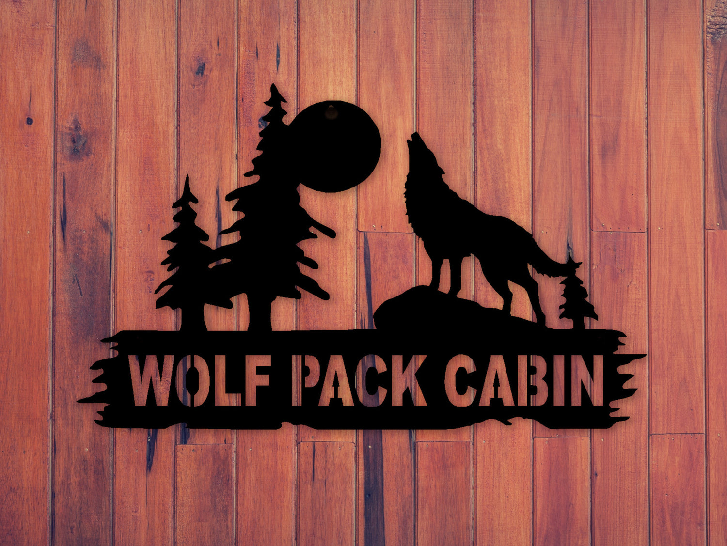 Timber Wolf Ranch Sign Wolf Personalized Metal Sign, Wolf In Woods Cabin Sign, Family Name ...