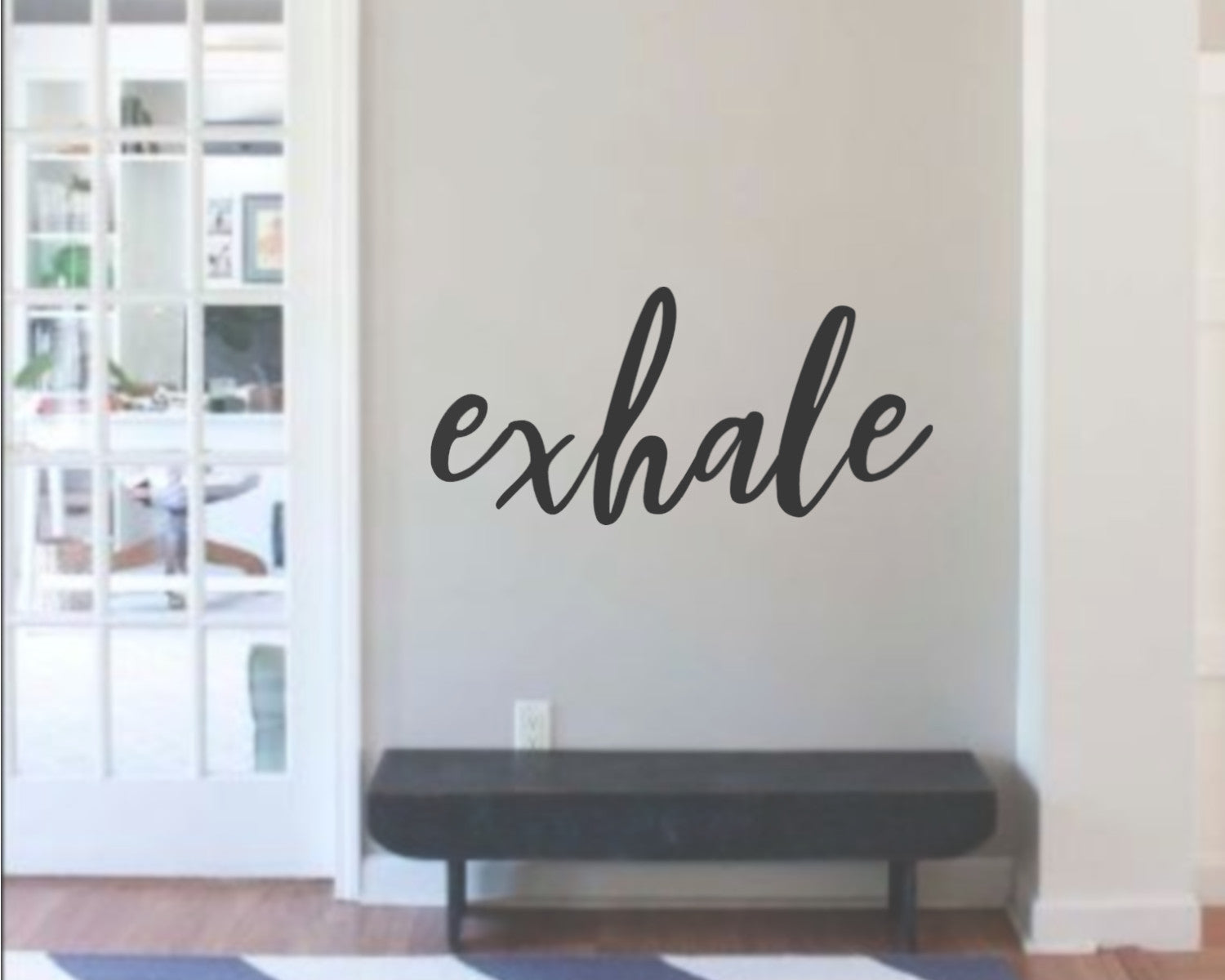 Exhale Metal Word Sign - Madison Iron and Wood