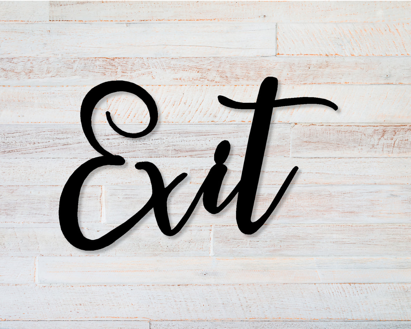 Exit Metal Word Sign - Madison Iron and Wood - Wall Art - metal outdoor decor - Steel deocrations - american made products - veteran owned business products - fencing decorations - fencing supplies - custom wall decorations - personalized wall signs - steel - decorative post caps - steel post caps - metal post caps - brackets - structural brackets - home improvement - easter - easter decorations - easter gift - easter yard decor