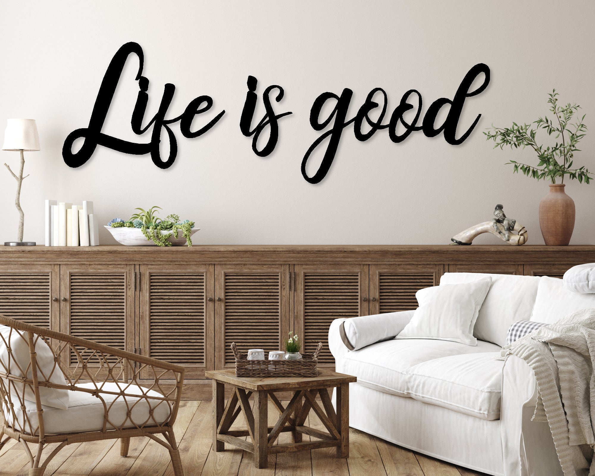 Life is good outdoor deals sign