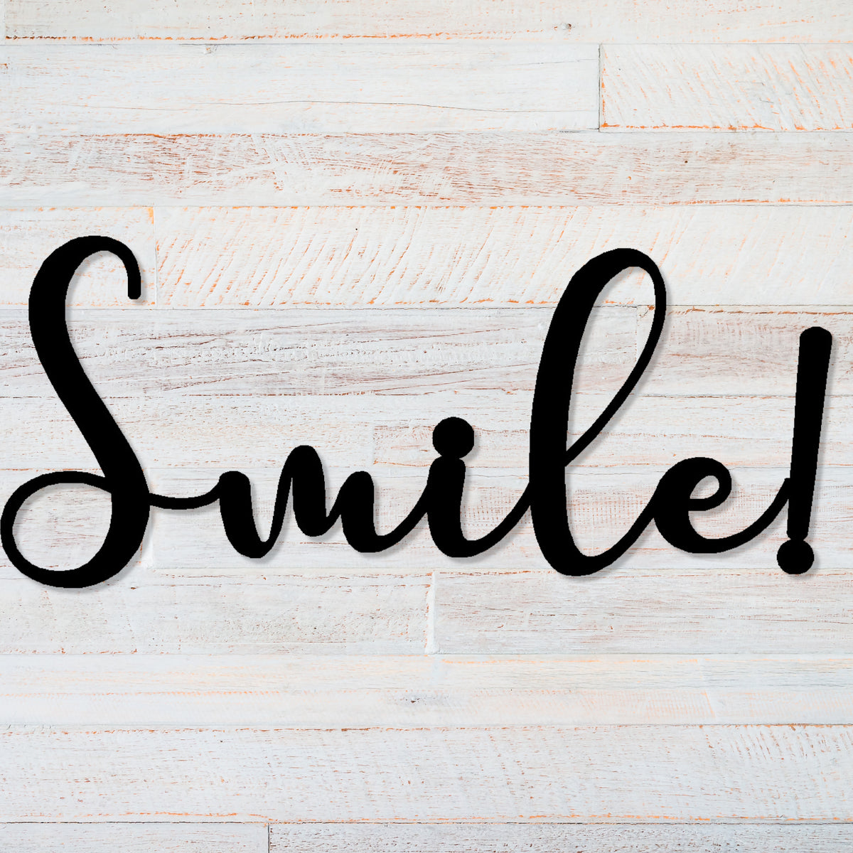 Smile! Metal Word Sign | Madison Iron and Wood