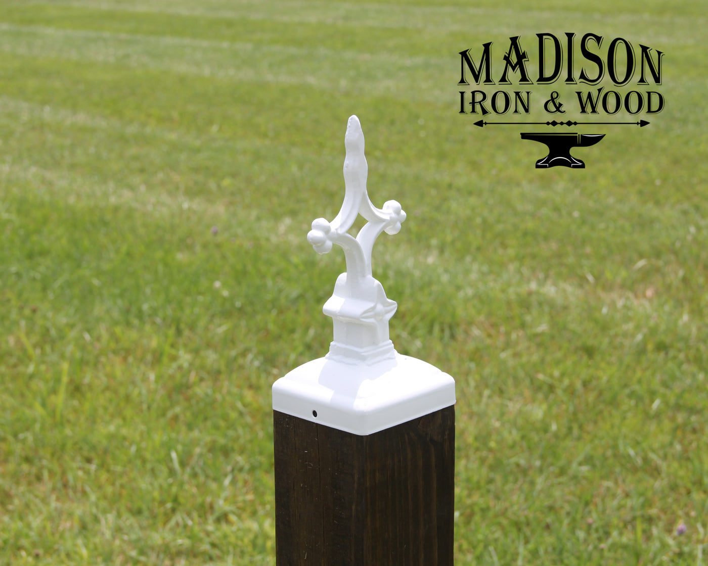 4x4 Cross Post Cap - Madison Iron and Wood - Post Cap - metal outdoor decor - Steel deocrations - american made products - veteran owned business products - fencing decorations - fencing supplies - custom wall decorations - personalized wall signs - steel - decorative post caps - steel post caps - metal post caps - brackets - structural brackets - home improvement - easter - easter decorations - easter gift - easter yard decor